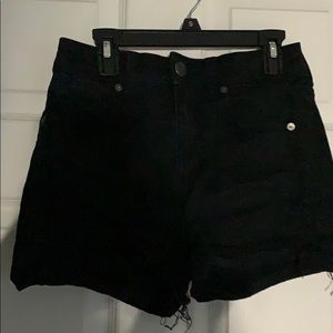 American eagle black denim shorts